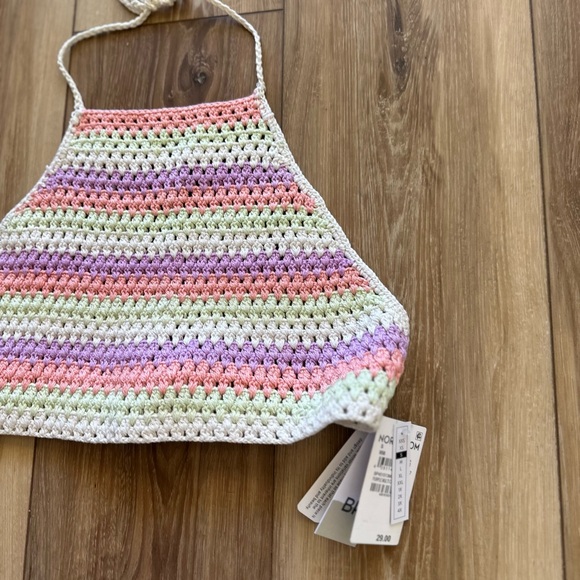 BP womens Multicolor Crochet Halter Top size small NWT - Picture 3 of 5